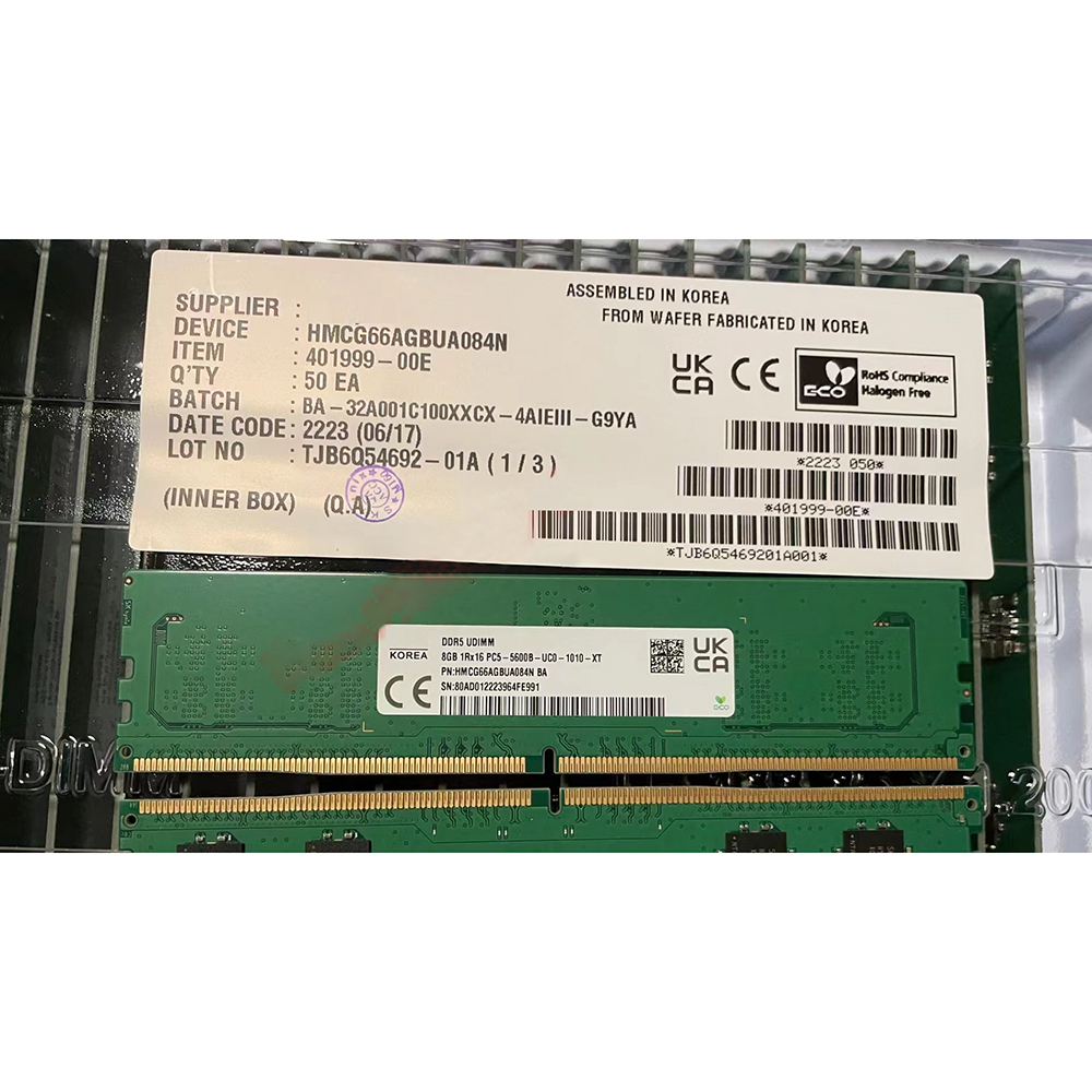 Ddr5 8Gb - 1 pcs HMCG66AGBUA084N RAM 8GB 1RX16