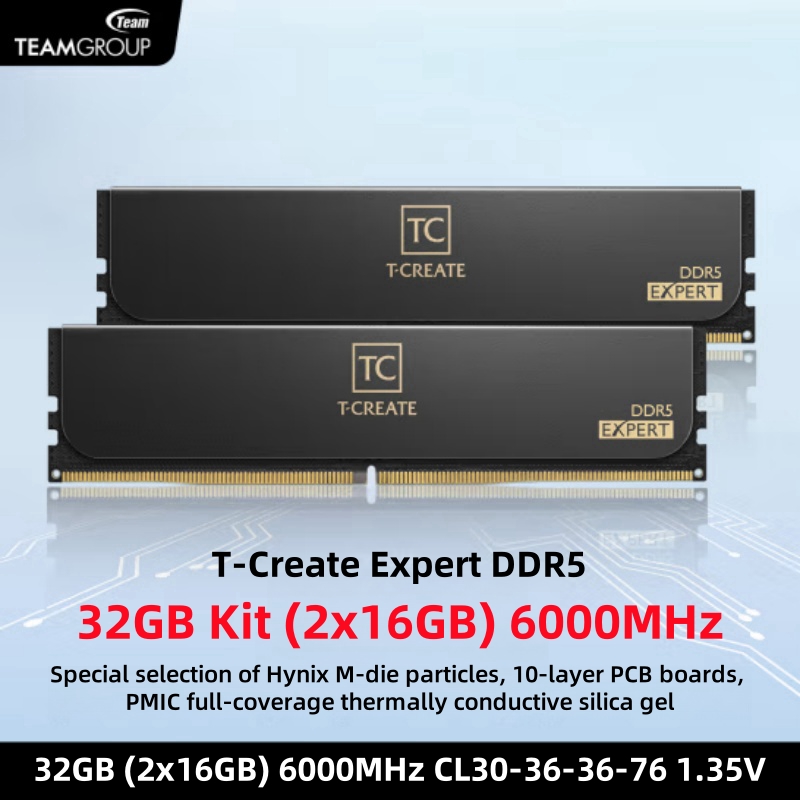 Ddr5 6000Mhz - TEAMGROUP T-Create Expert CL30 Overclocking 10L