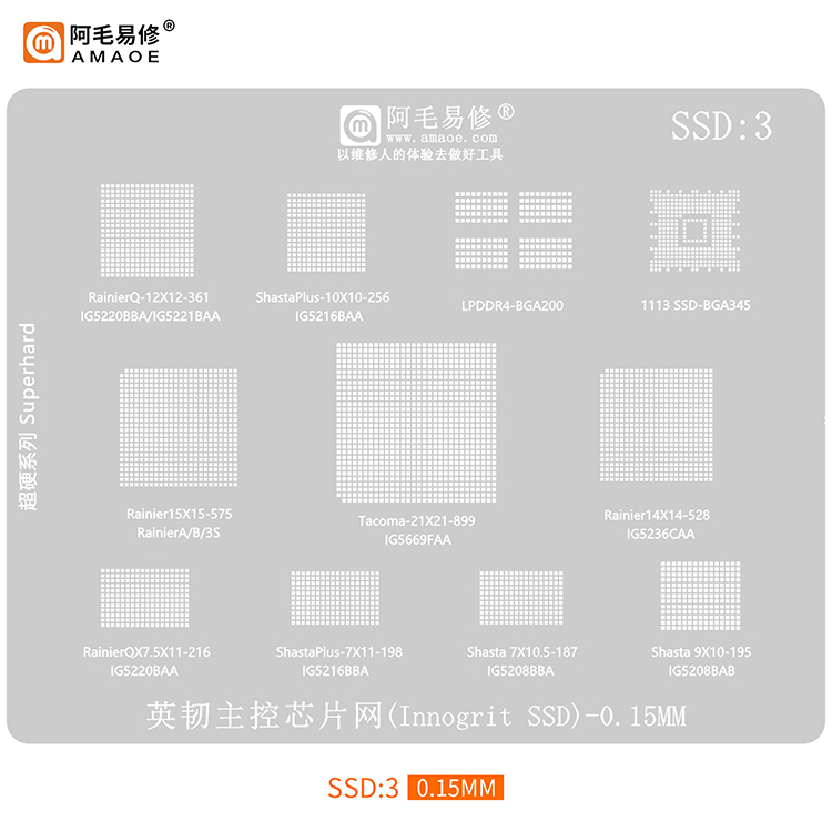 BGA Reballing Stencil for SSD  - Ddr5 Kit recension och pris
