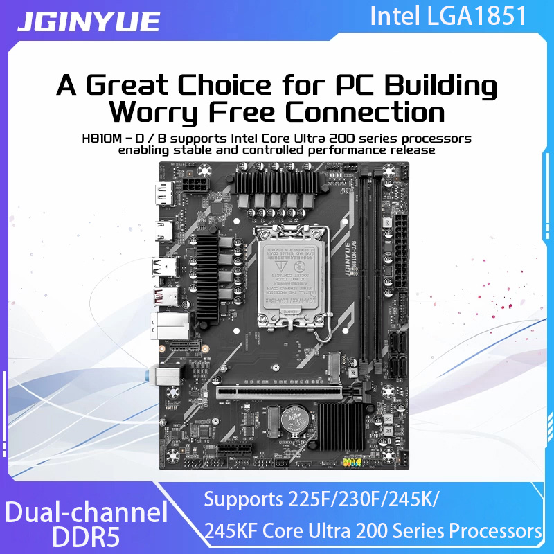 JGINYUE H810 Motherboard Intel - Ddr5 64Gb recension och pris