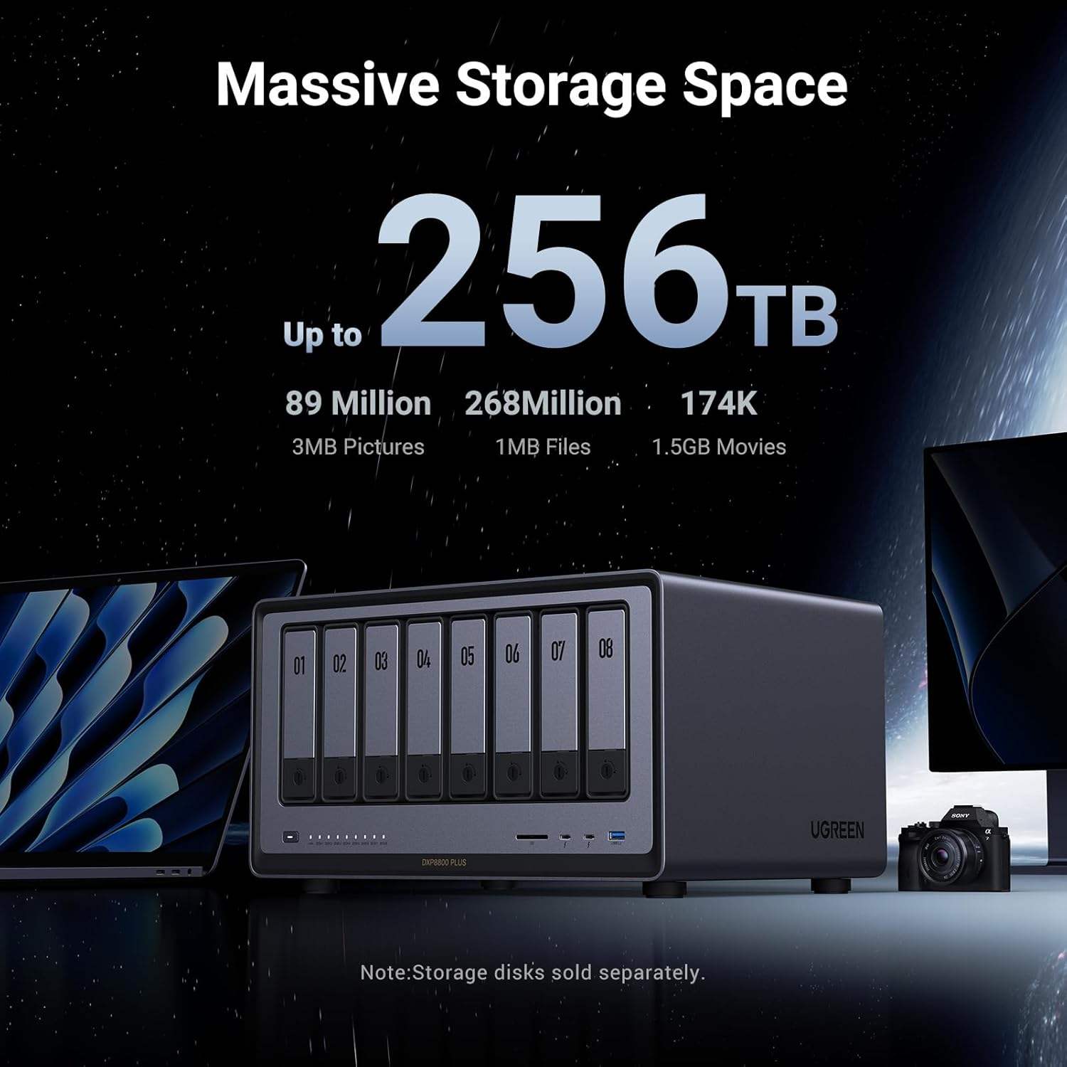 UGREEN NAS DXP8800 Plus 8-Bay  - Ddr5 8Gb recension och pris
